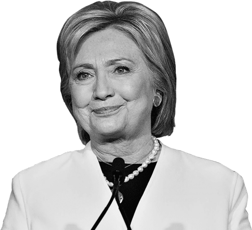Free Png Hillary Clinton Png Images Transparent - Hillary Clinton Black And White Png (850x818), Png Download