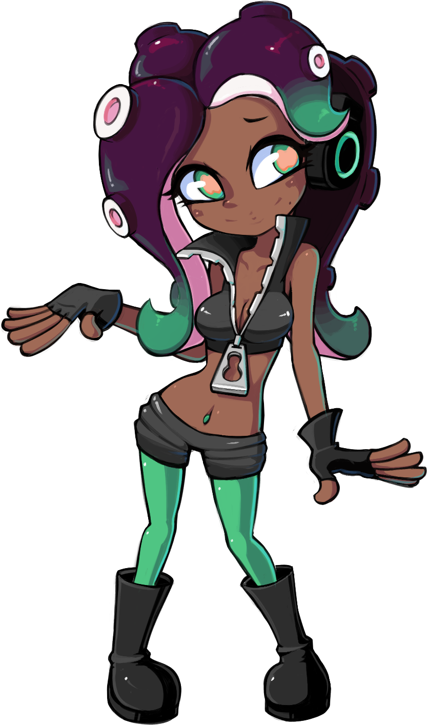 Marina From Splatoon 2 Like Everyone Else I Love Marina's - Marina Splatoon 2 Fanart (975x1568), Png Download