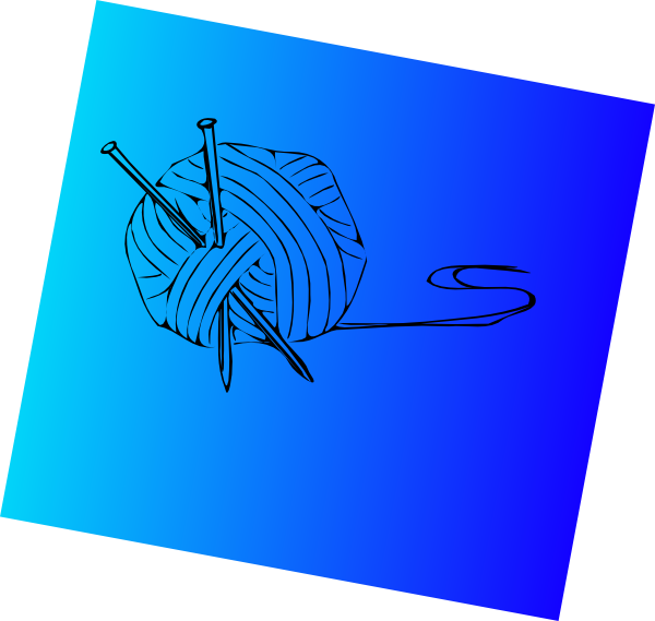 How To Set Use Knitting Needles With Ball Of Yarn Svg (600x569), Png Download