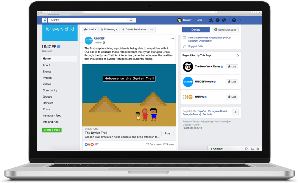 Syrian Trail Facebook Mockup (1000x672), Png Download