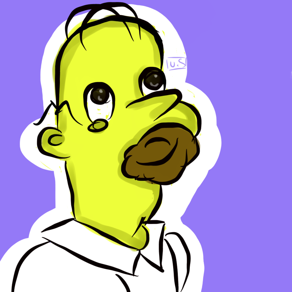 Homer Simpson - Cartoon (960x960), Png Download
