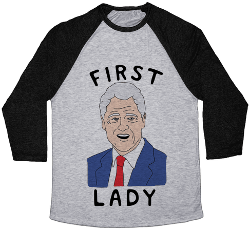 First Lady Bill Clinton Baseball Tee - I M The Rainbow Sheep Of The Family (484x484), Png Download