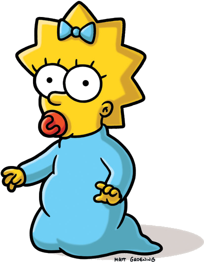 Http - //simpsonswiki - Net/w/images/9/9d/ - Maggie Simpson (415x530), Png Download