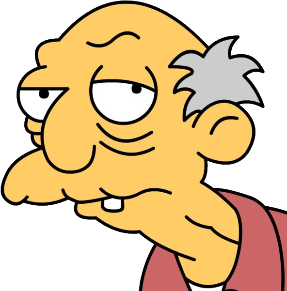 September 27 Is National Chocolate Milk Day - Old People In The Simpsons (600x600), Png Download