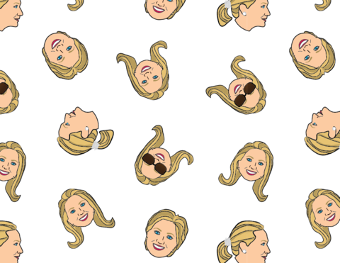 With New Hillary Clinton Scrunchies, Your Hair Woes - Hillary Clinton (480x371), Png Download