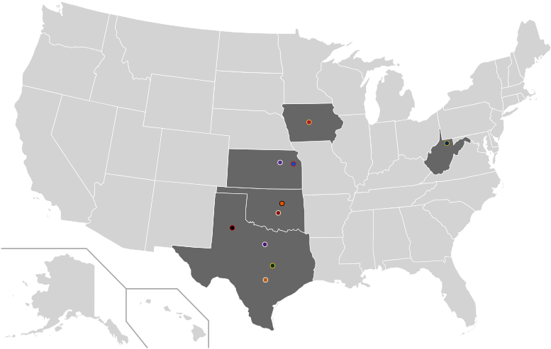 Conference Realignment At The Power Conference Level - States Where Trump Is Your President (800x520), Png Download