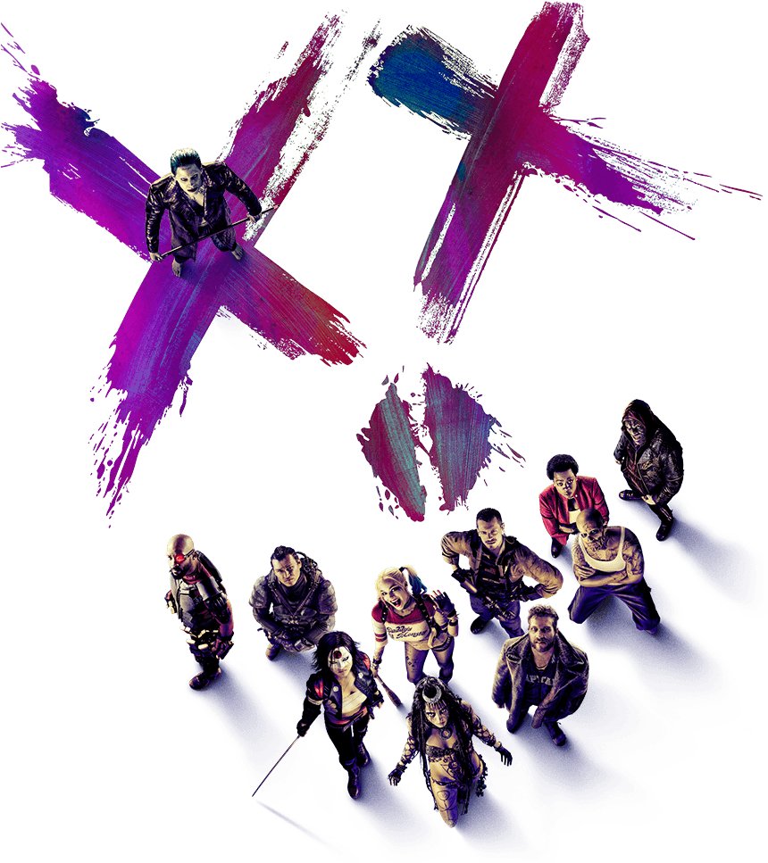 Suicide Squad Characters - Suicide Squad Poster Imax (859x1000), Png Download
