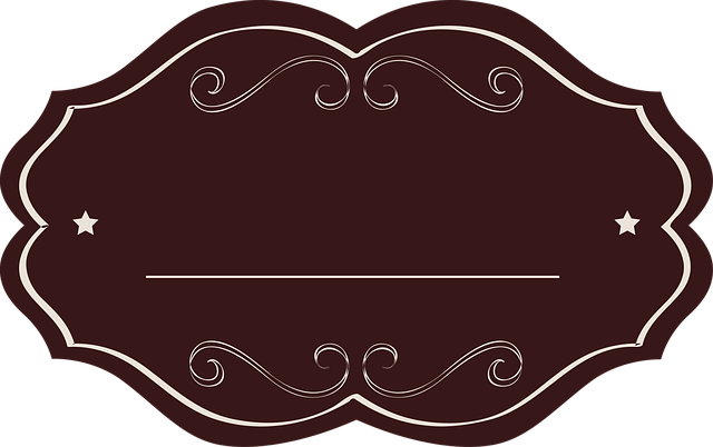 Label, Tag, Brown, Oval, Fancy, Empty, Drink, Template - Labels Png (640x402), Png Download
