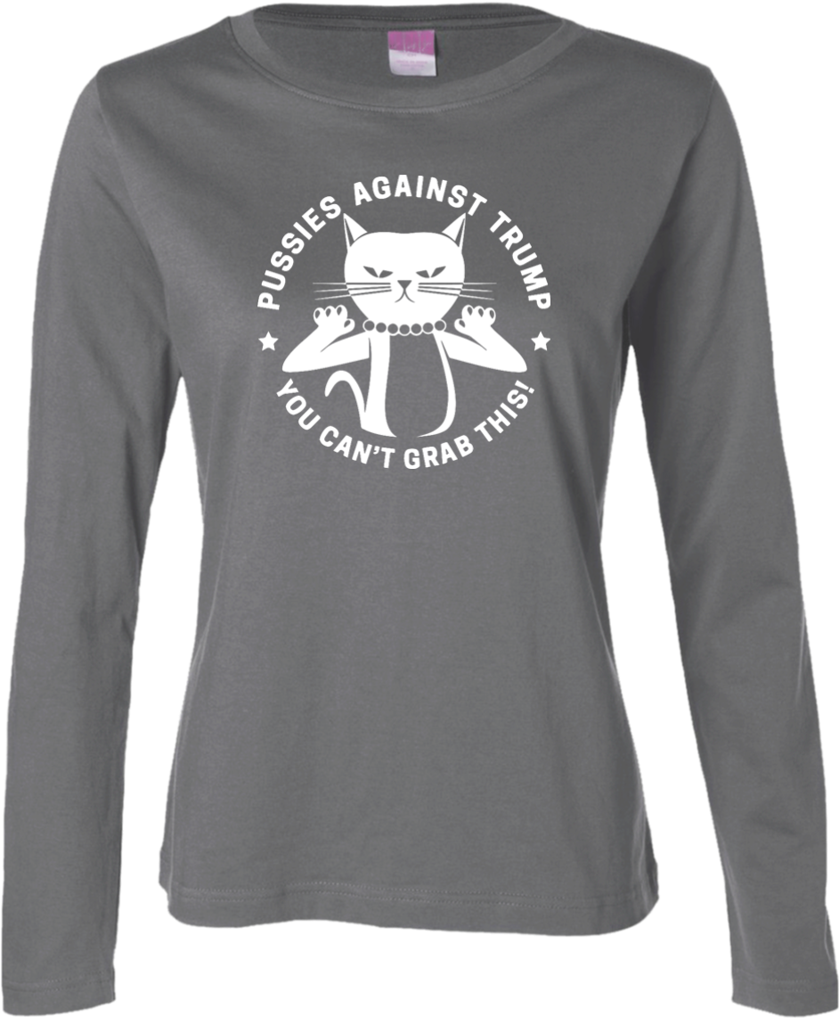 Grab Them By The Pussy - Pussies Against Trump Black T-shirt (1155x1155), Png Download