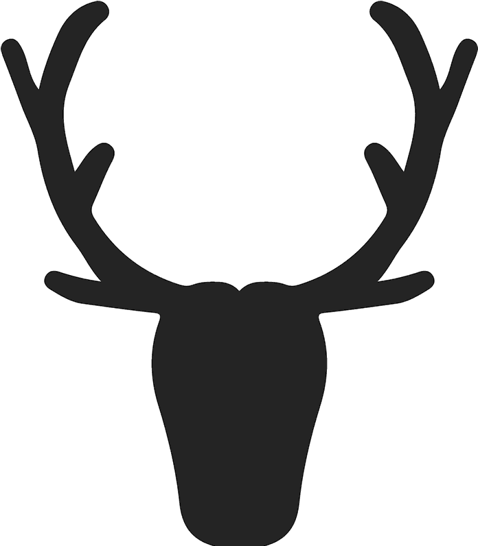 Traditional Antler Silhouette Stamp - Antler (800x800), Png Download