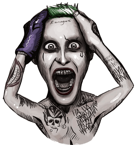 Joker Suicidesquad - Joker Sticker Telegram (477x508), Png Download