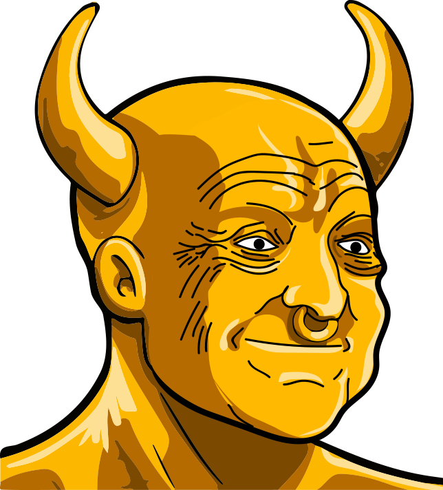 8788950 - >> - Golden Wojak (644x712), Png Download