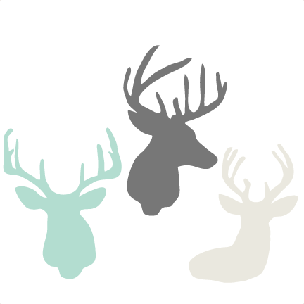 Deer Head Set Svg Cutting Files For Scrapbooking Cute - Free Christmas Svg Cut Files (432x432), Png Download
