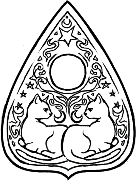 Ouija Drawing - Planchette Designs (500x656), Png Download
