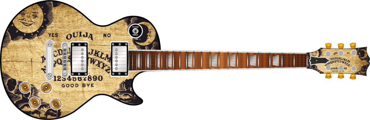 Ouija Board Guitar Wrap Skin - Abstract Art (1200x392), Png Download