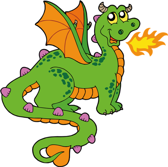Cute Dragons Cartoon Clip Art Images - Clipart Dragon (600x600), Png Download