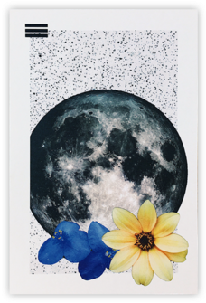 Moon Nav - Mini Print - Cafepress Full Moon Tile Coaster (500x500), Png Download