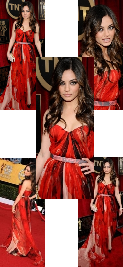 Mila Kunis Sag Award Dress - Mila Kunis Sag Awards (252x548), Png Download
