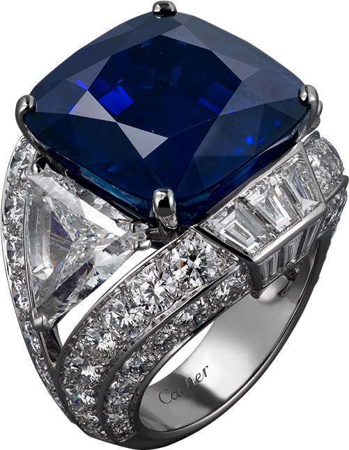 Blue Diamond Ring Png Clipart - Diamond Ring In Png (530x681), Png Download