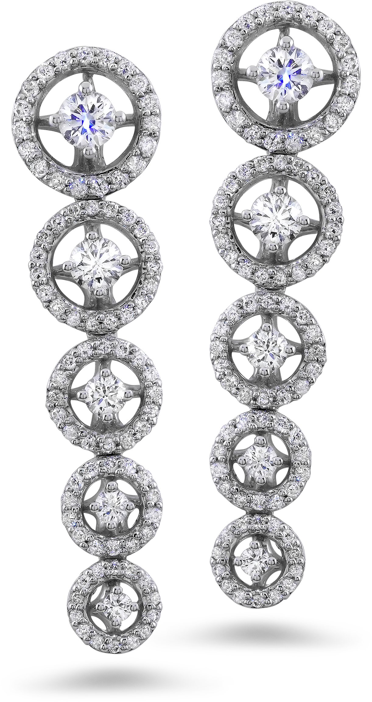 Bar Design Earrings Diamondland - Earring (2533x2533), Png Download