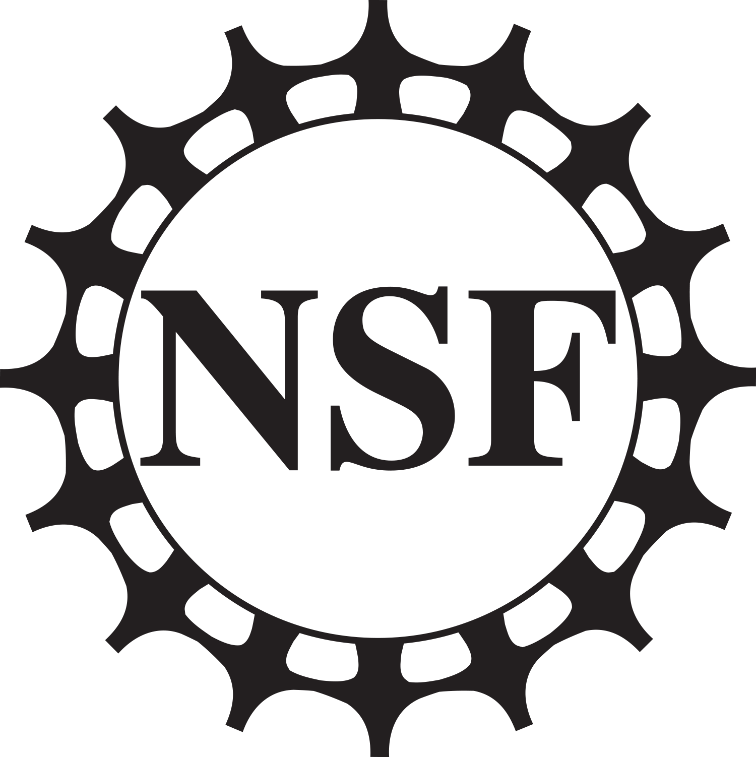 Nsf All Black Or All White Vector - Nsf Logo Png (1500x1502), Png Download