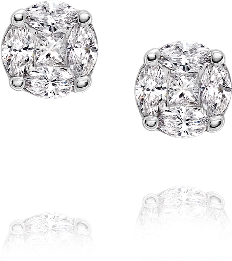 Diamond Earring Png - Earring (700x700), Png Download