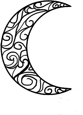 Drawn Moon Crescent Moon - House Of Night Moon (500x665), Png Download