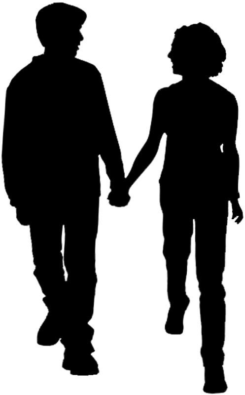 Person Walking Silhouette Png Clip Transparent - Silhouette People Walking Png (497x800), Png Download
