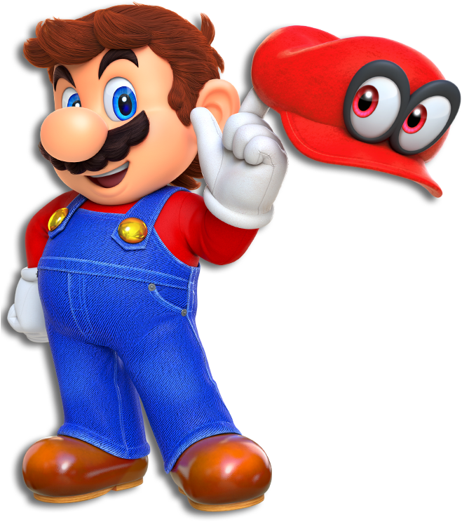 Mario & Cappy - Super Mario Odyssey By Prima Games (666x748), Png Download