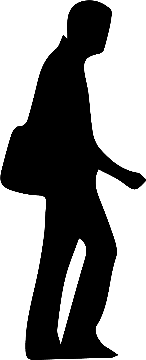 Man Walking Right - Man Walking To The Right (664x1544), Png Download
