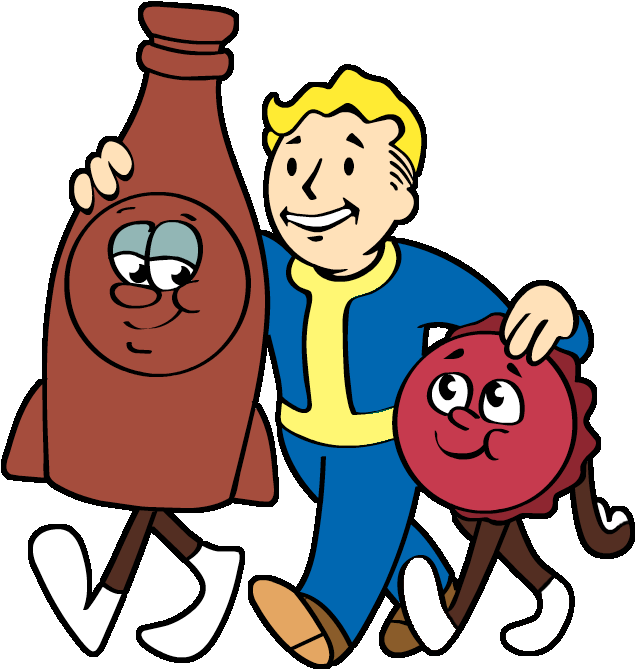 Fallout Bottle Cappy Pinterest - Fallout Bottle And Cappy (770x692), Png Download