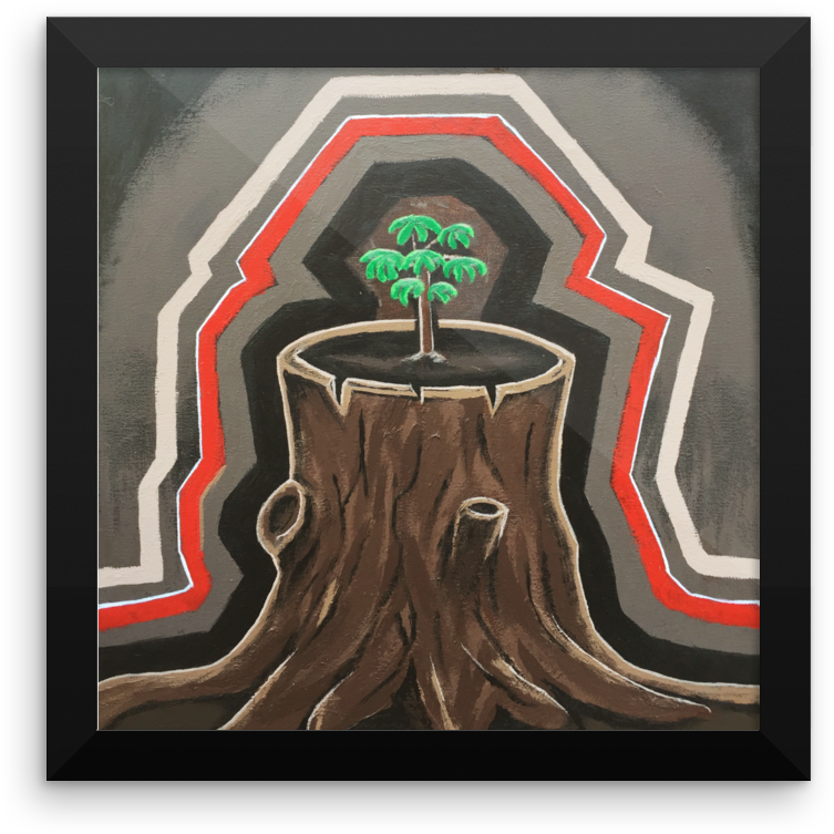 Tree Of Life Framed Painting Print - Painting (1000x1000), Png Download