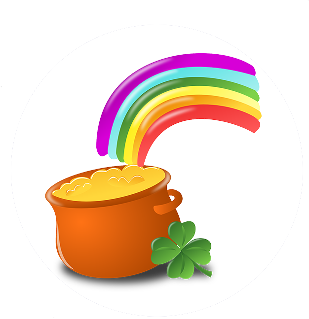 Luck Of The Irish Pot Of Gold - Got Your Lucky Right Here Tile Coaster (690x690), Png Download