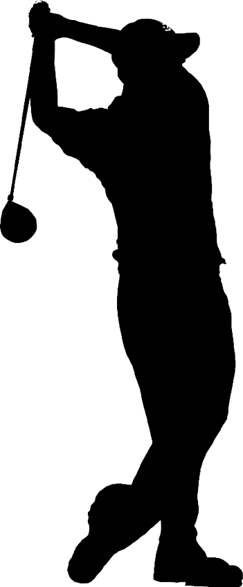 One Of The Most Challenging Aspects Of Being A Golf - Silhouette (351x848), Png Download