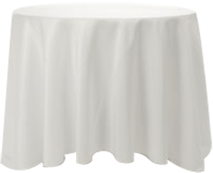White Tablecloth 118 Inch Round - Tablecloth (500x500), Png Download