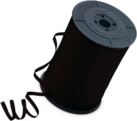 Black Curling Ribbon - Balloon (600x600), Png Download