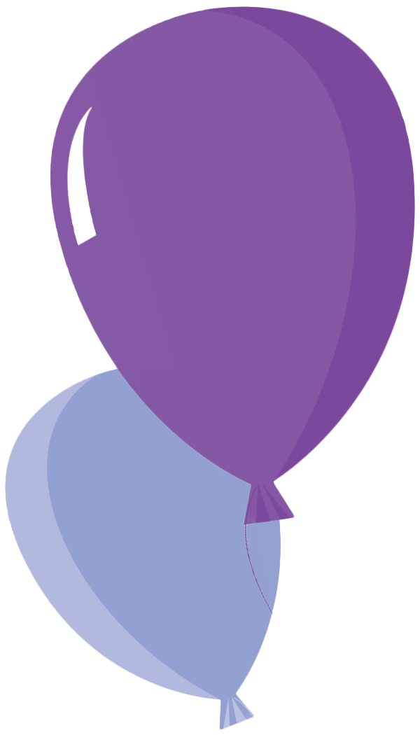 Purple - Css Balloon (600x1050), Png Download
