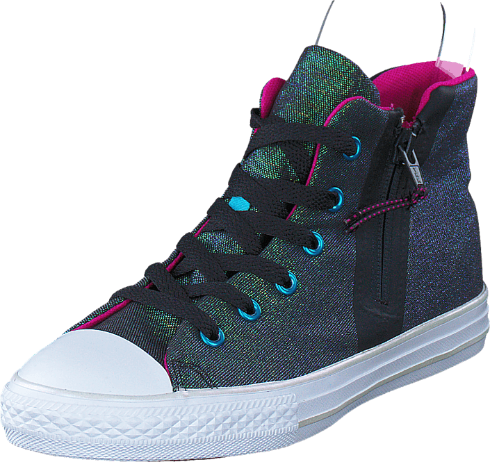 All Star Sport Zip Shine Black/magenta Glow - Sneakers (705x665), Png Download