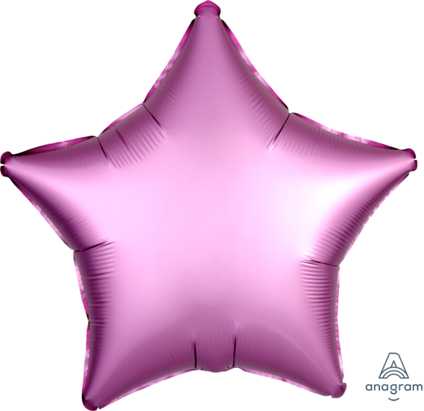Flamingo Pink Balloon - Foil Star Satin (600x582), Png Download