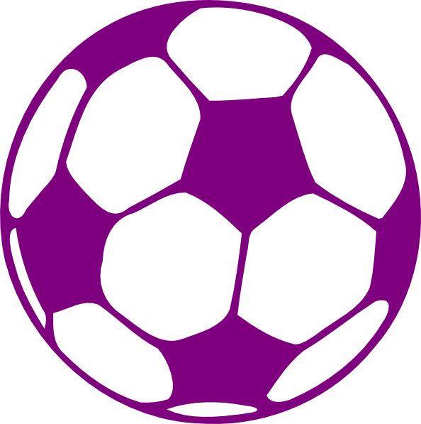 Soccer Clipart Purple - Desenho De Bola De Futebol Para Colorir (594x597), Png Download