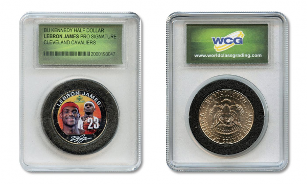 Lebron James Signature Nba Rookie Colorized Jfk Kennedy - Aaron Rodgers Nfl Packers Colorized Jfk Half Dollar (600x600), Png Download