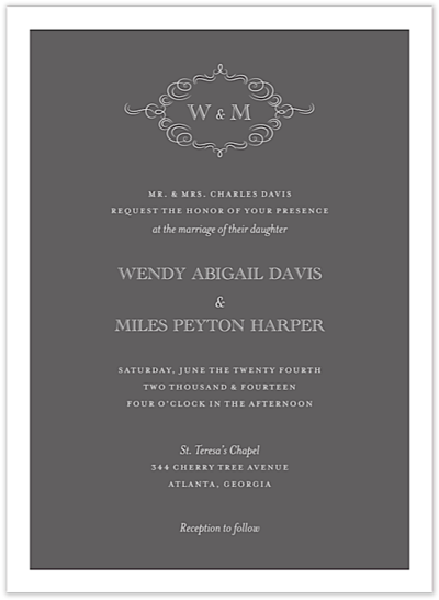 Sophisticated Flourish Invitation - Bachelorette Party (620x620), Png Download