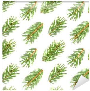 Seamless Pattern Of Fir Tree Branches Wall Mural • - Sabal Palmetto (400x400), Png Download