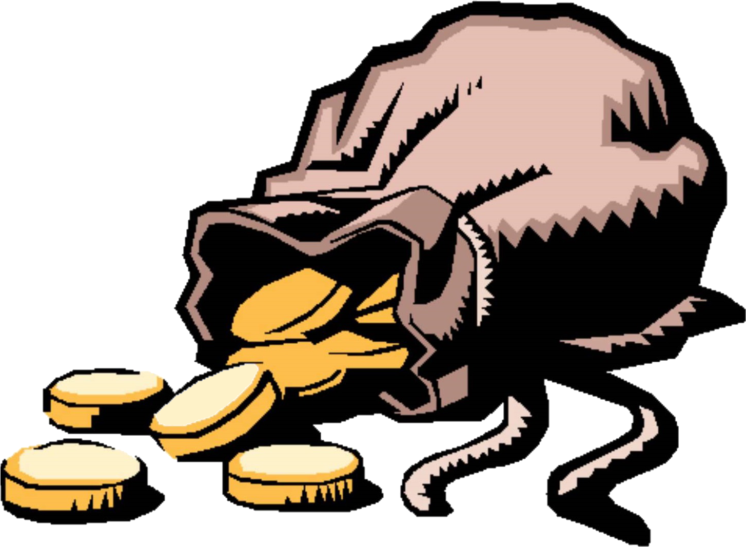 Bag Of Gold Png - Aesop's Fable The Miser And His Gold (1477x1086), Png Download