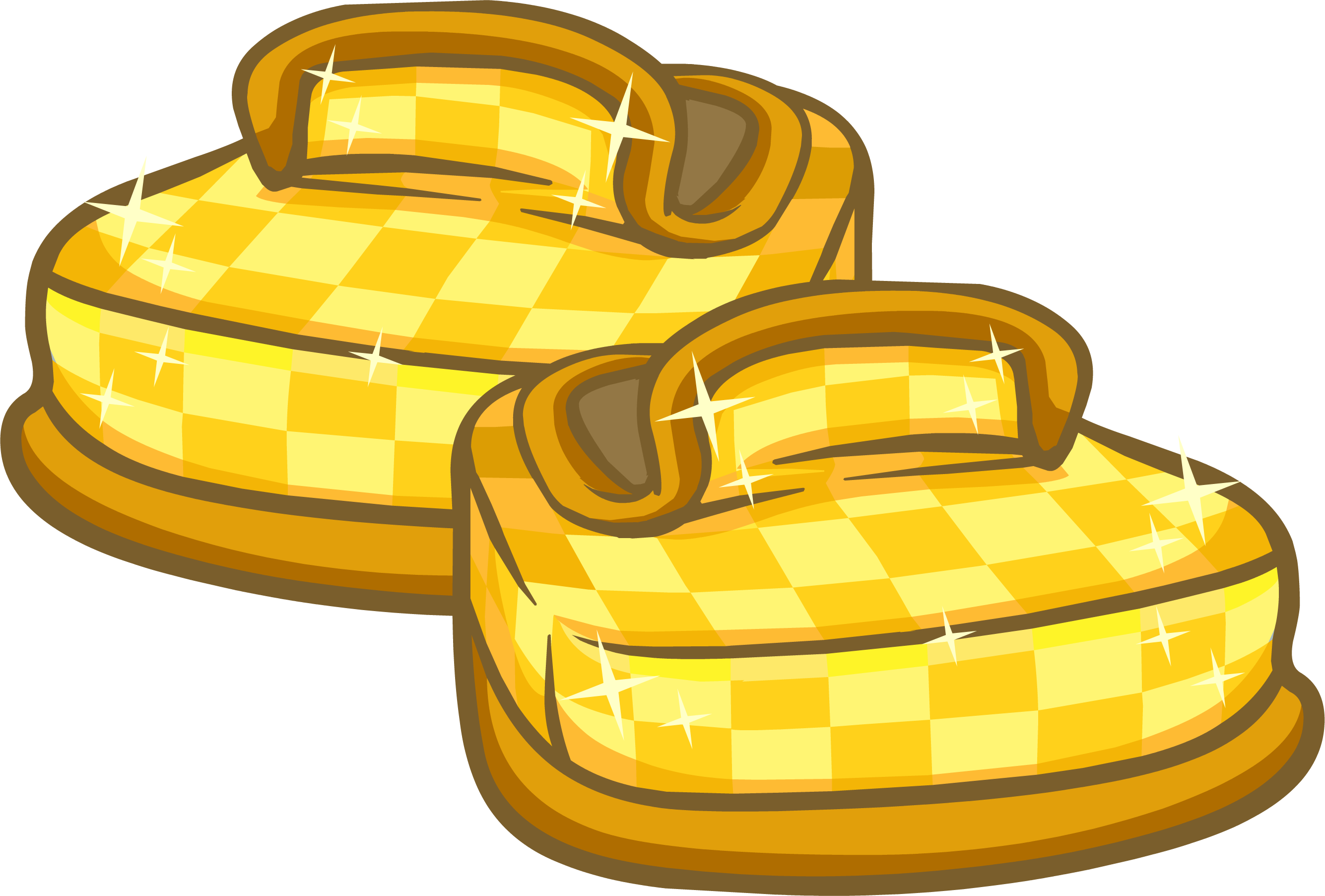 Goldcheckeredshoes - Club Penguin Id Gold (2670x1805), Png Download
