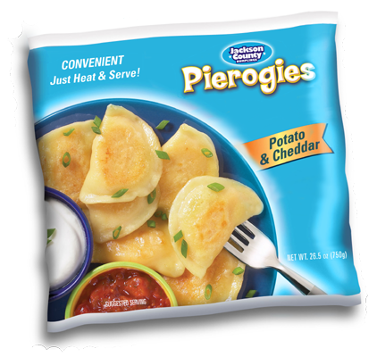 Jackson County Pierogies Potato & Cheddar Flavor - Pierogi (422x400), Png Download