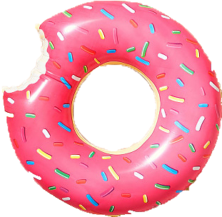 Pink Donut - Надувной Круг Пермь Пончик (422x422), Png Download