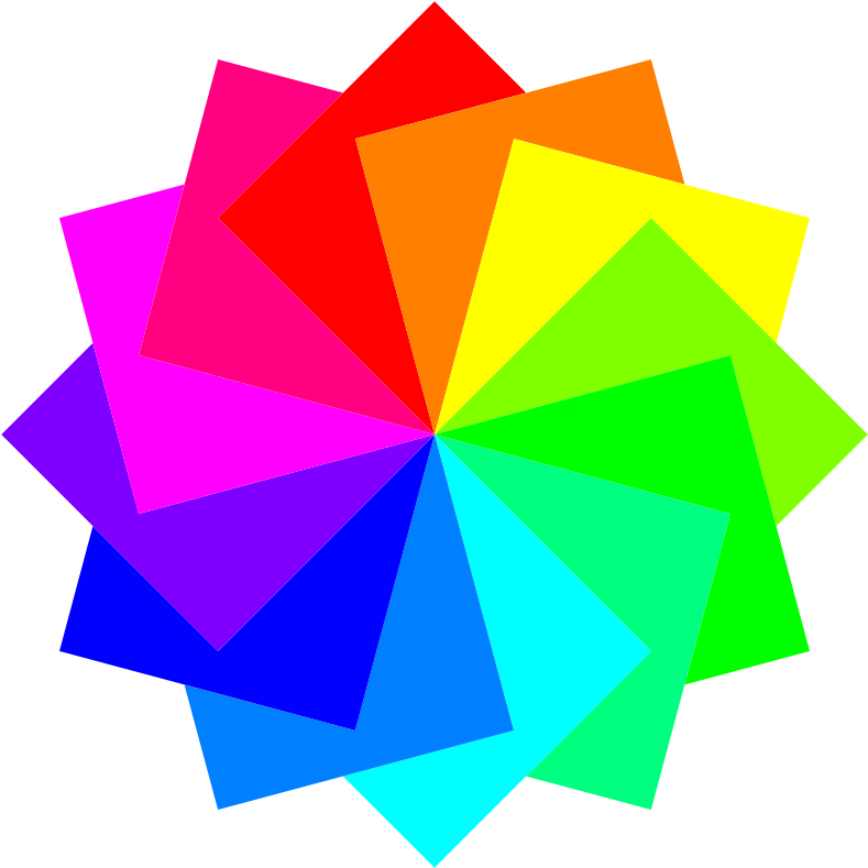This Free Clip Arts Design Of 12 Square Dodecagram - 12 Petals Flower (900x900), Png Download