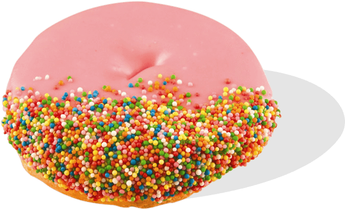 Pink 100's & 1000's Donut - Balfours Donut (900x600), Png Download