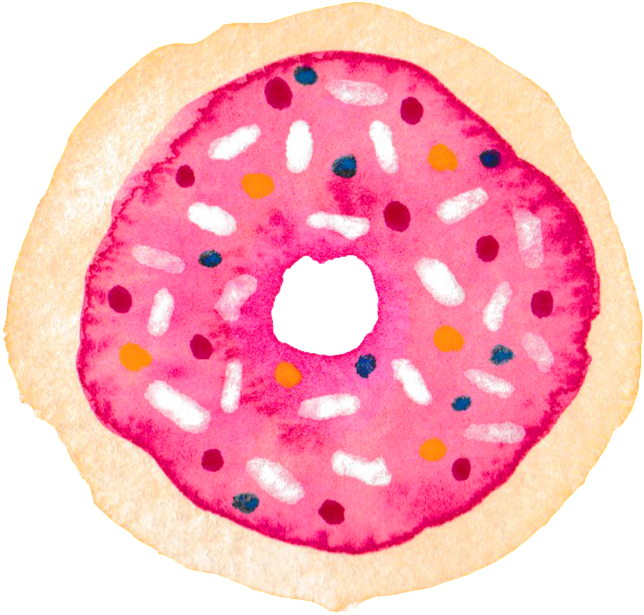 Pink Donut Transparent Gourmet Decoration Illustration - Printable Donut Worry Be Happy (1024x1024), Png Download